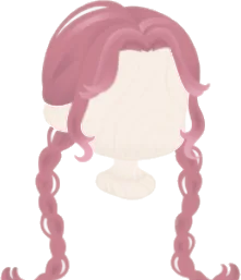 ゆる編みロング三つ編みの画像