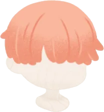 穏やかなピンクフラワーヘアの画像