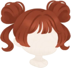 大きなツインシニヨンの画像