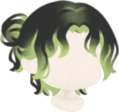 グリーンメッシュボブヘアの画像