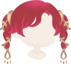 装飾が煌めくレッドヘアの画像