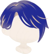金糸が彩るブルーヘアの画像
