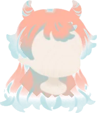 ツノ風お団子のグラデヘアの画像