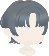 センターパート無造作ボブヘアの画像