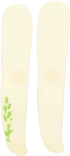 緑のワンポイント入り白タイツの画像