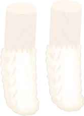 白いふわふわ靴下の画像