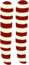 クリスマスボーダーソックスの画像