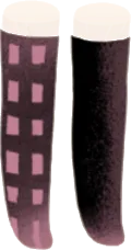 チェックとブラックのソックスの画像