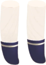 ライン入り紺色靴下の画像
