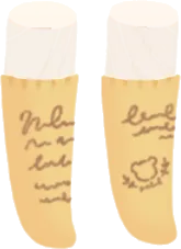 文字が書かれたレターソックスの画像