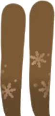 雪の模様のブラウンタイツの画像