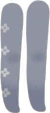 フワフワな花柄のタイツの画像