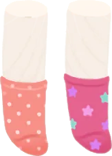 奇抜なビビッドカラーソックスの画像