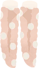 ふわもこルームソックス・水玉の画像