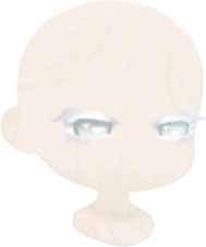 キノコたちを見つめる瞳の画像