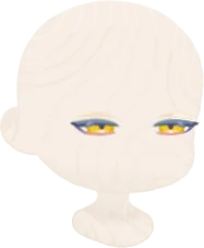伏し目イエローアイの画像