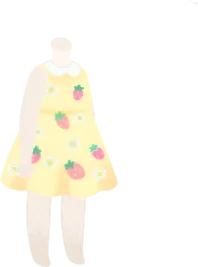 野苺柄イエローワンピの画像