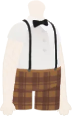 シャツとチェックのショートパンツの画像
