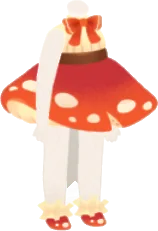 レッドキノコワンピの画像