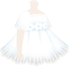 白い花のワンピースの画像