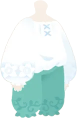 すずらん袖の妖精の服の画像