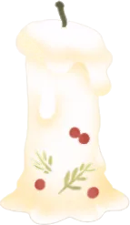温かいクリスマスキャンドルの画像