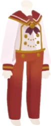 寮生の朝焼け空セーラー服の画像