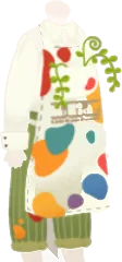 エプロン付きの作業着の画像