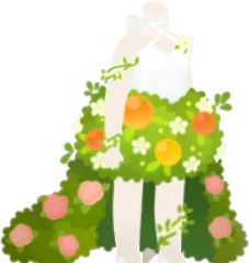 オレンジ香るドレスの画像