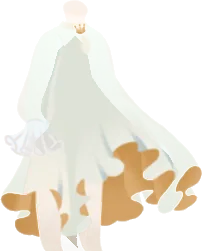 あたたかな風になびく少女のドレスの画像