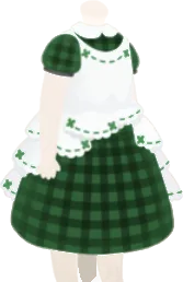ギンガムチェックのエプロンドレスの画像