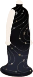 月の夜をまとうロングドレスの画像
