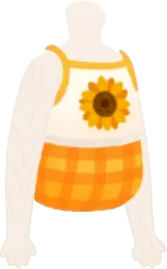 ひまわり柄水着セットアップの画像