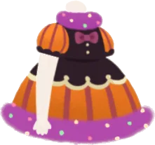 ハロウィンブラックワンピの画像