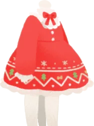 クリスマスフリルワンピの画像