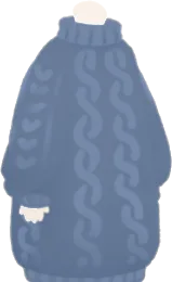 もこもこニットワンピ・ブルーの画像