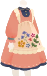 刺繍入りエプロンワンピースの画像