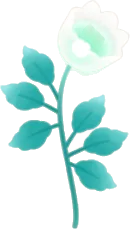 力強く咲く一輪の白い花の画像