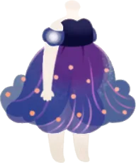 洞窟の妖精のドレス・夜の画像