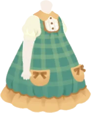 緑のピクニックワンピースの画像