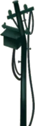 路地裏の電柱の画像