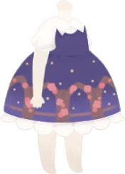 星薔薇のバルコニー柄ワンピースの画像