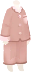 ピンクベージュ長袖パジャマの画像