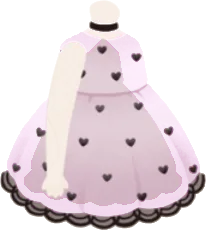 パープルハートドレスの画像