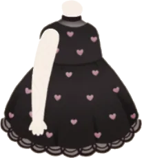 ブラックハートドレスの画像