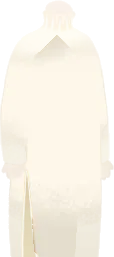 サイドスリットニットワンピ・白の画像