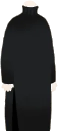 サイドスリットニットワンピ・黒の画像