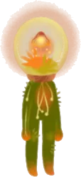 ヒカリノキノコに寄生された体の画像