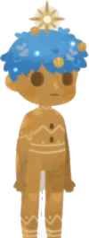 聖なる森の木彫り人形の画像