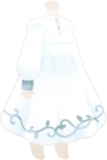 迷い込んだ少女のワンピース・白の画像